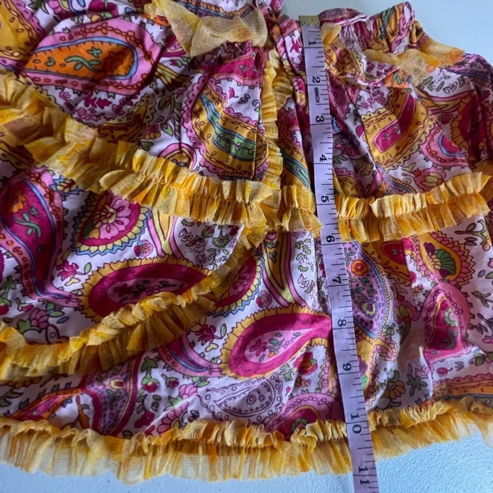 Girls - IT's A SMALL WORLD - Orange/Pink Disney 'BABY NAY' Skirt Nordstrom 3T